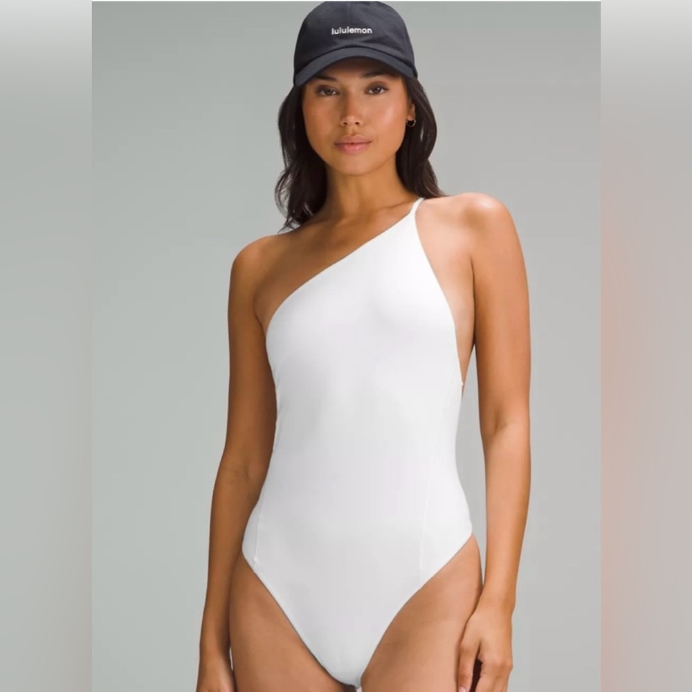 Lululemon Wundermost Bodysuit- Ultrasoft Nulu One Shoulder Spaghetti Strap